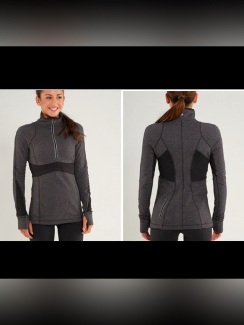 lululemon athletica Run Full Tilt Half Zip Heather Grey
